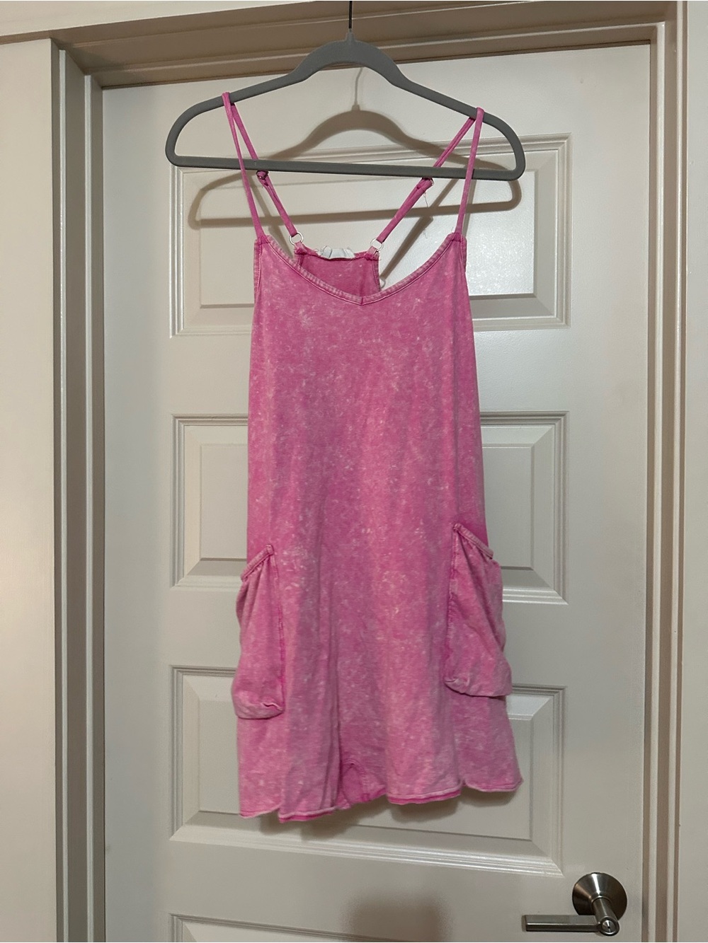 New In Pink Mineral Wash romper